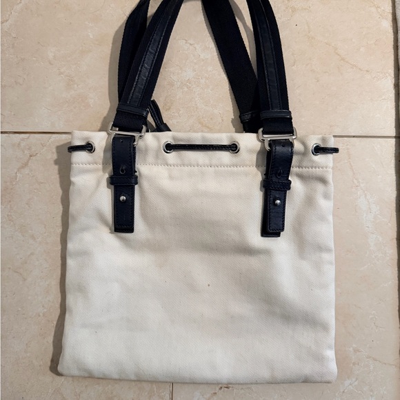 Yves Saint Laurent Kahala Canvas Small Tote Ivory - Picture 3 of 5